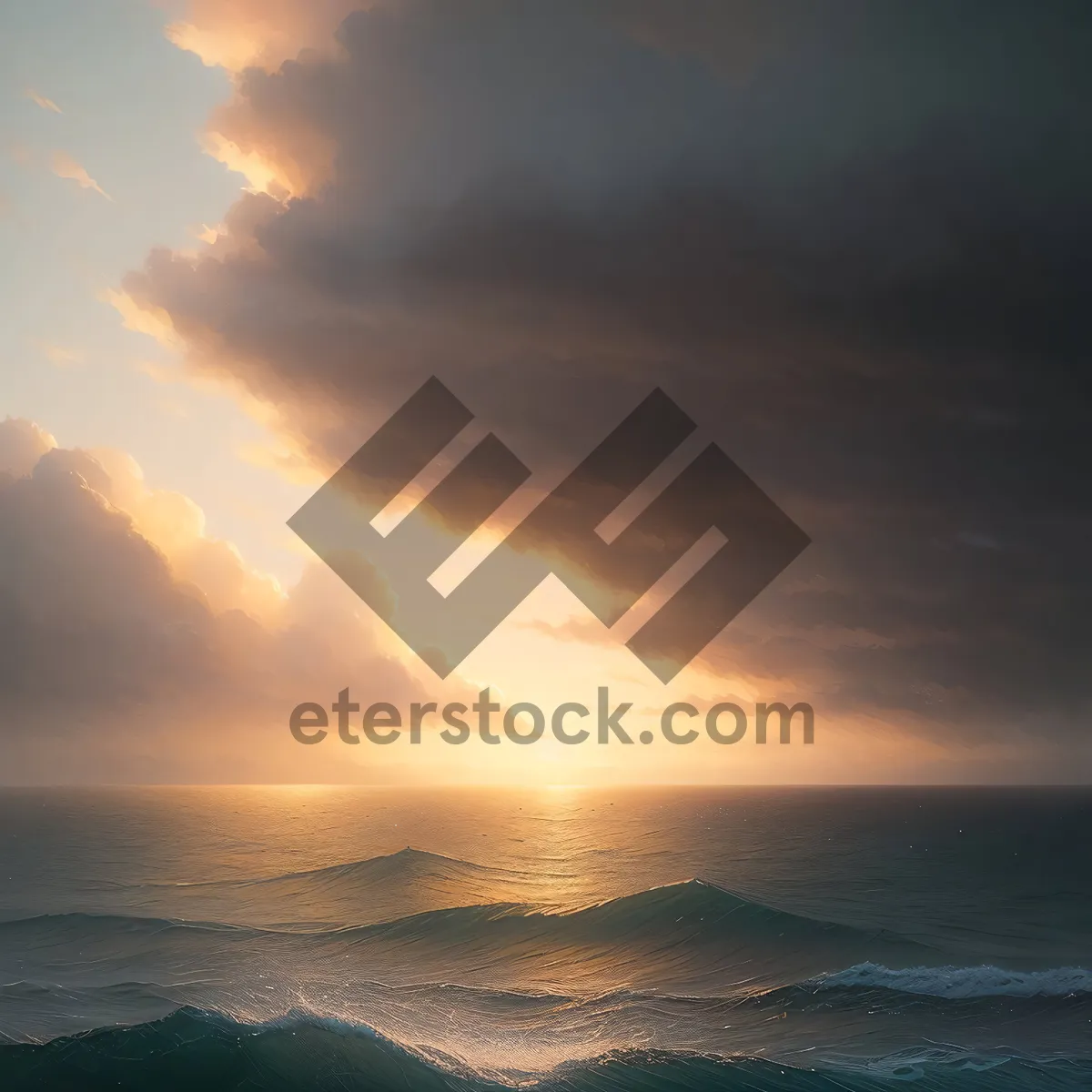 Picture of Painted Horizon: Captivating Evening Sky over Ocean