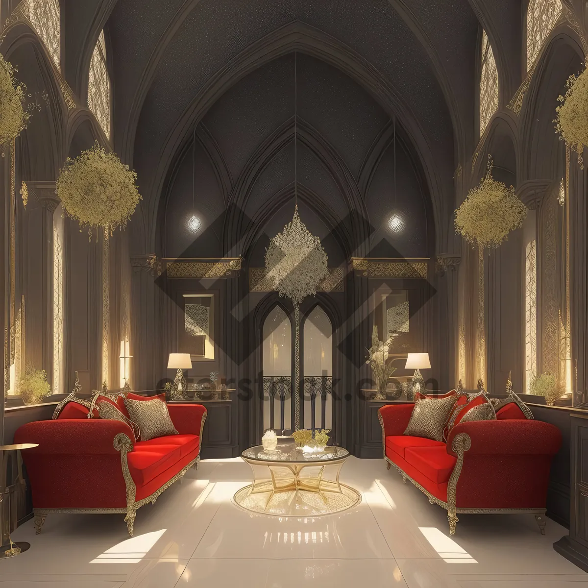 Picture of Sacred Hallway: A Glimpse into Historic Cathedral