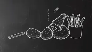 Blackboard art design concept - Abstract black image.