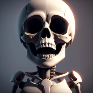 Spooky Pirate Skull Sculpture - Deathly Cartoon Bust