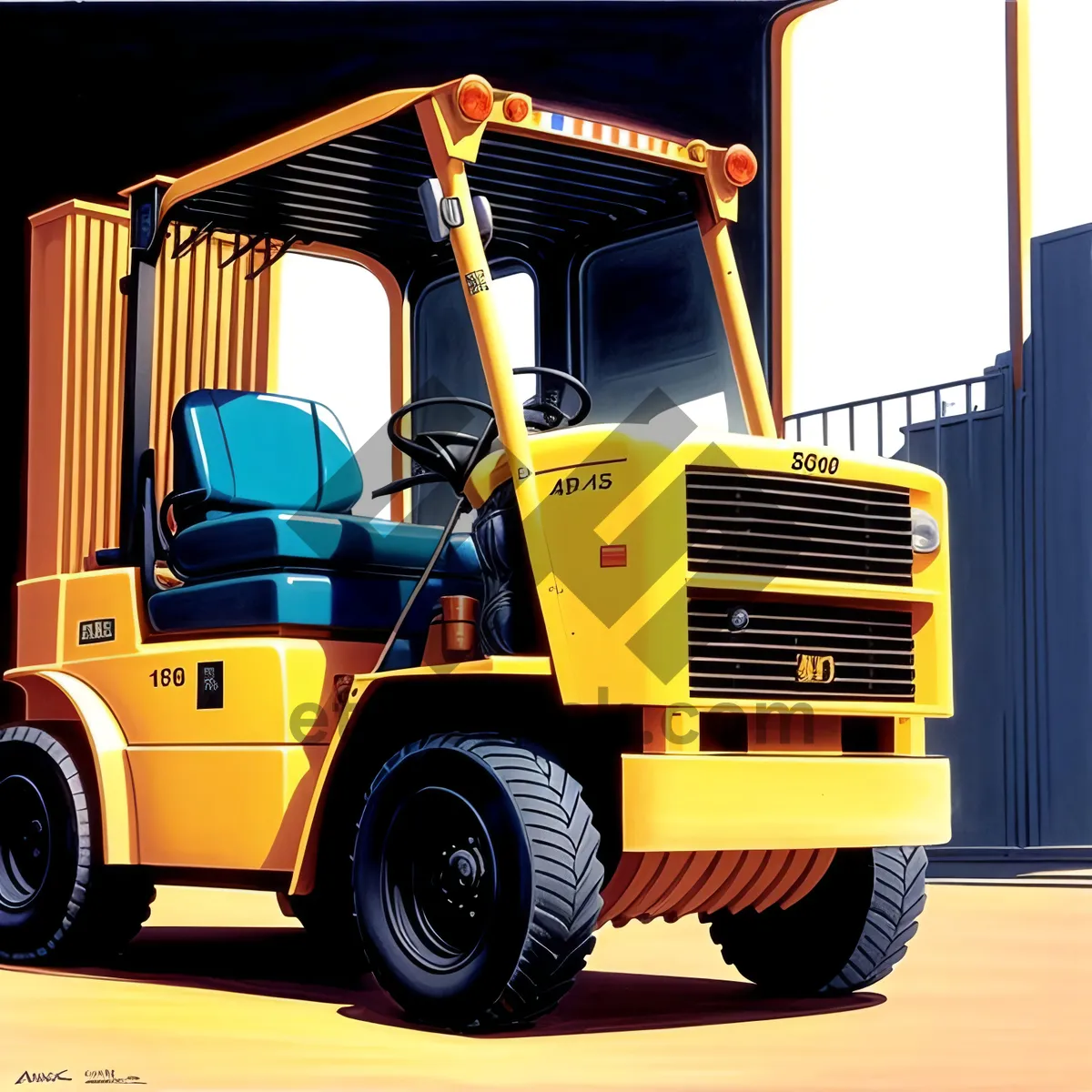 Picture of Heavy-duty Forklift Truck for Efficient Warehouse Transportation