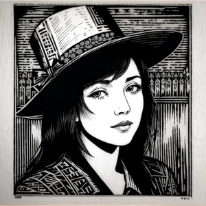 Stylish Black Hat Fashion Portrait