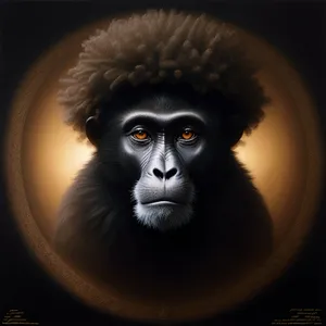 Wild Primate Portrait: Majestic Ape in the Wilderness