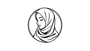 Black art haircut style design silhouette icon elegance symbol