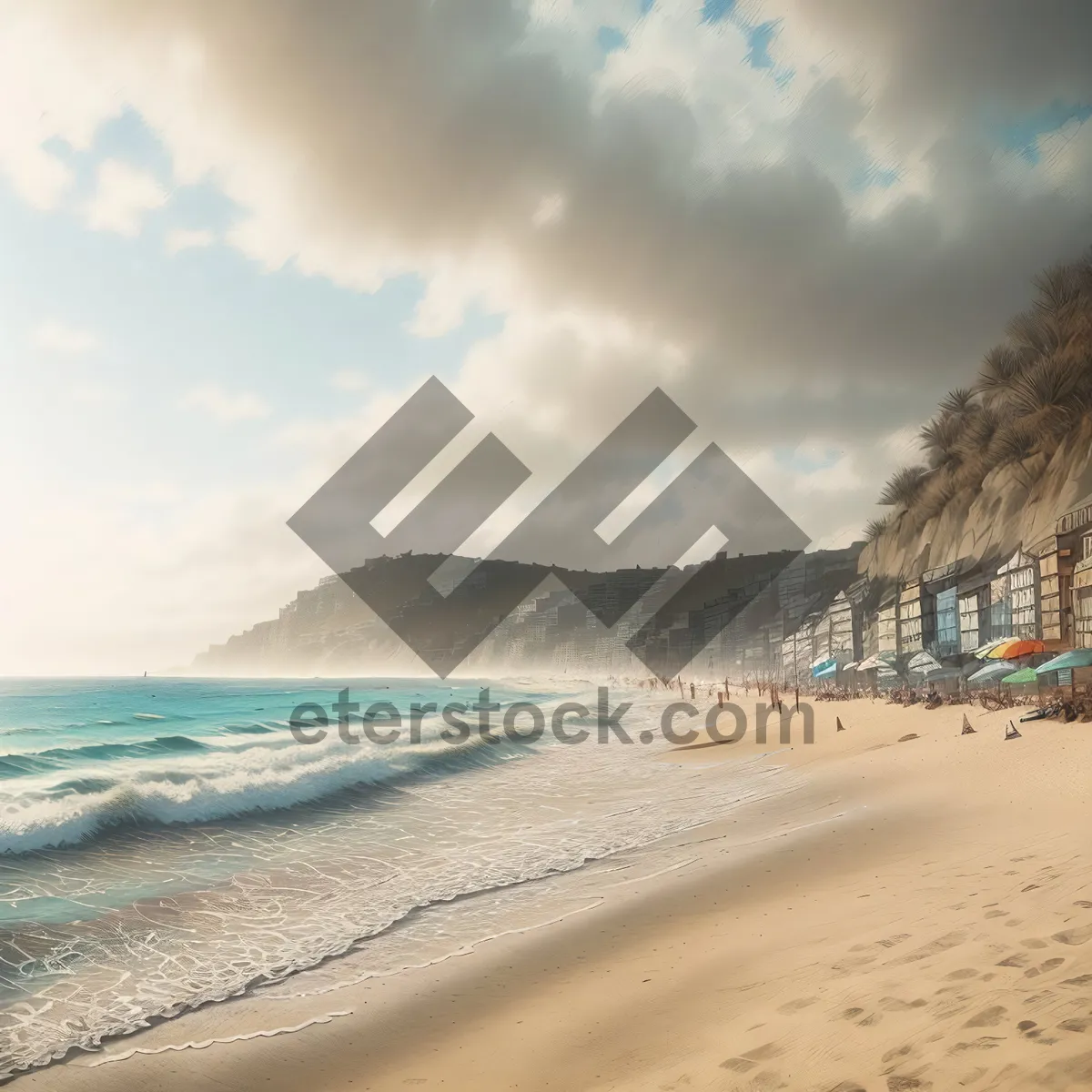 Picture of Sunny Palm Beach Paradise on Turquoise Coastline