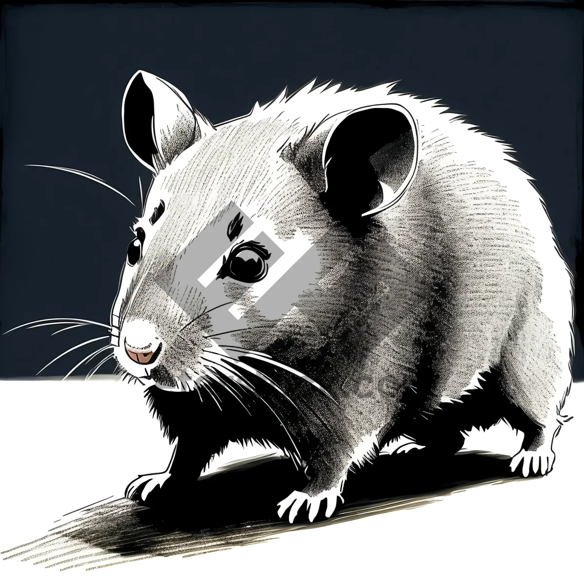 Picture of Furry Friend: Adorable Domestic Rat with Whiskers