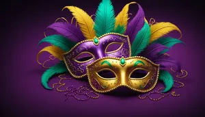 Colorful Masquerade Face Mask Design - Fun Carnival Decoration