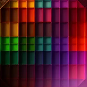 Vibrant Geometric Mosaic: A Modern, Colorful Tile Design