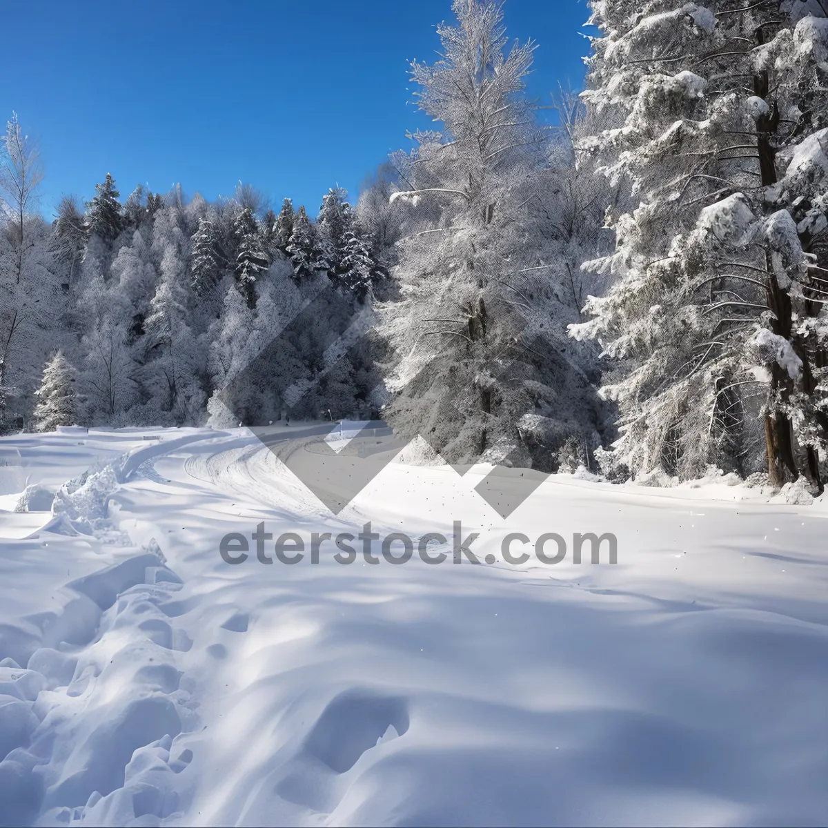 Picture of Winter Wonderland: Majestic Snowy Mountain Landscape