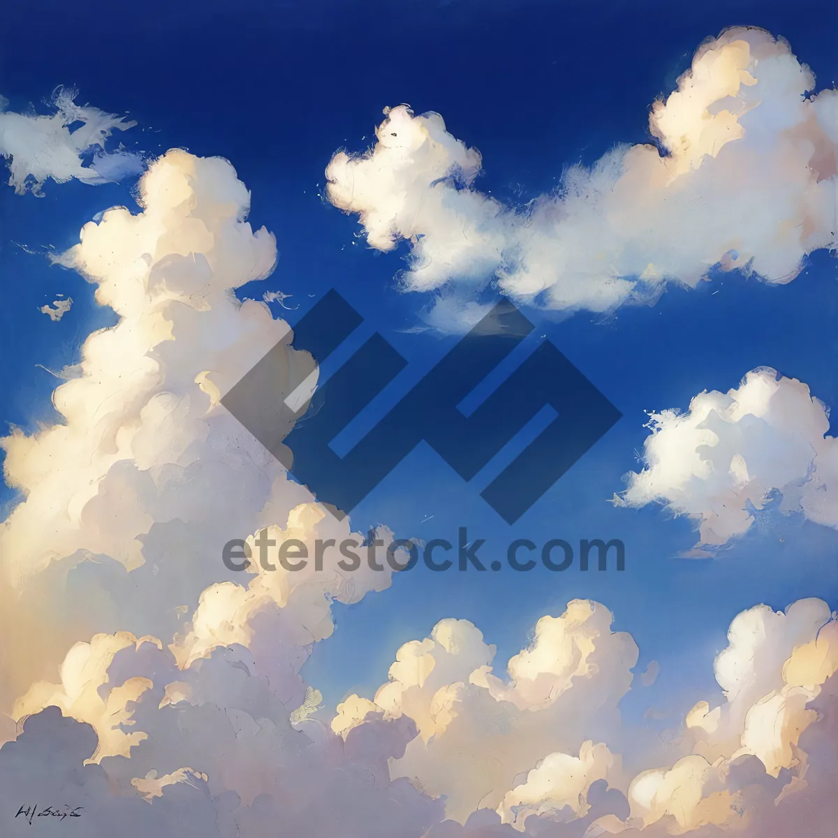 Picture of Serene Skies: A Tranquil Cloudscape in Abundant Sunlight