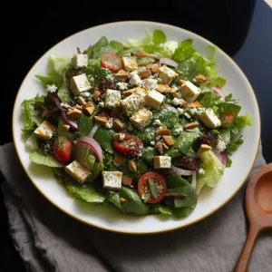 Delicious Gumbo Salad with Fresh Vegetables and Legumes