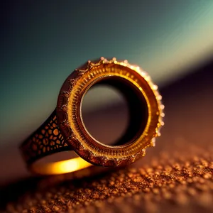 Bangle: Shimmering Gold Gem Jewel.