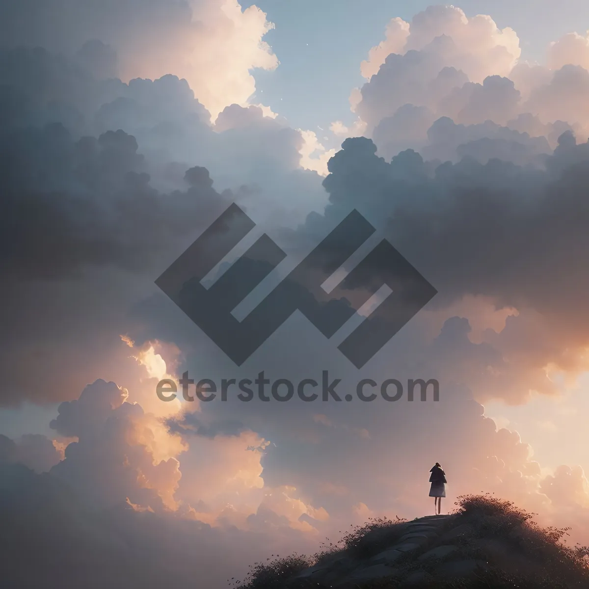 Picture of Majestic Sunset Over Mountain Peaks
