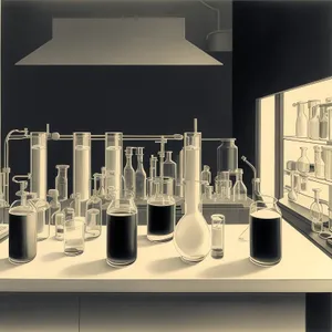 Scientific Glassware: Fluid Sample in Glass Beaker