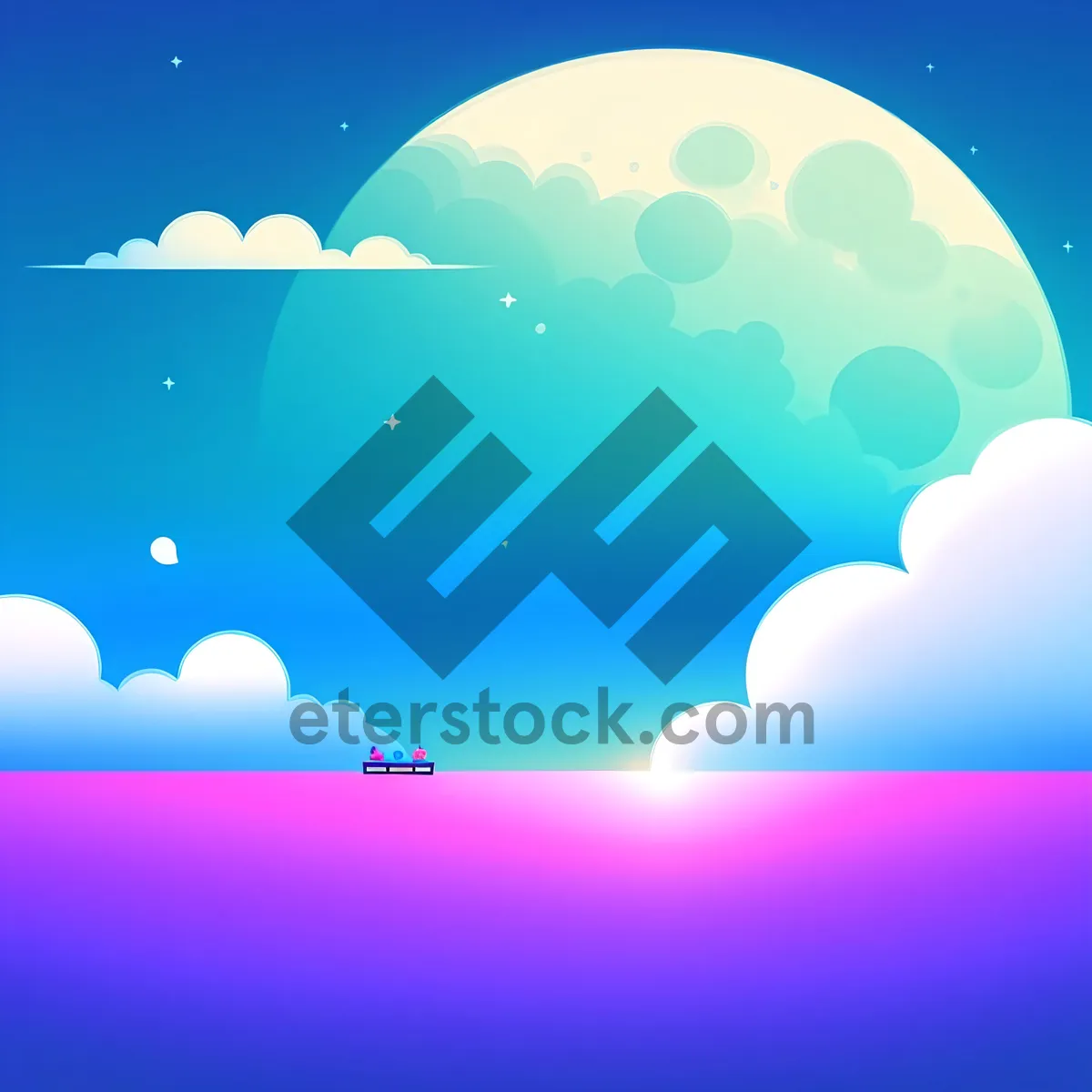 Picture of Celestial Night: Moon, Design, Art, Star