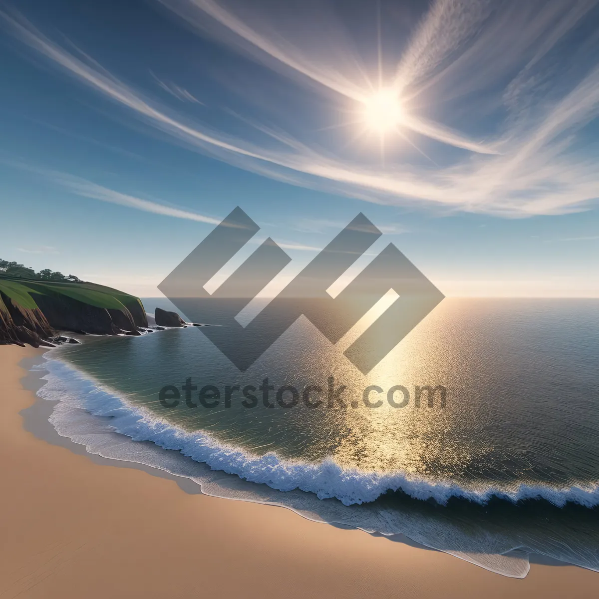 Picture of Serene Sunset over Coastal Reflection