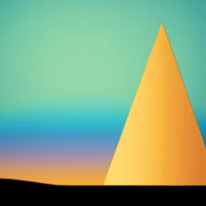 Pyramid cone design symbol graphic sign art