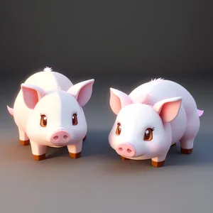 Pink Piggy Bank of Wealth and Savings