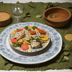 Delicious Gourmet Pizza with Fresh Vegetables and Cheese