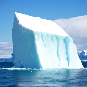Serene Arctic Waters: Majestic Iceberg in Frozen Seas