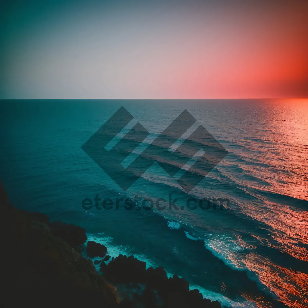 Picture of Serene Sunset over Tropical Coastline
