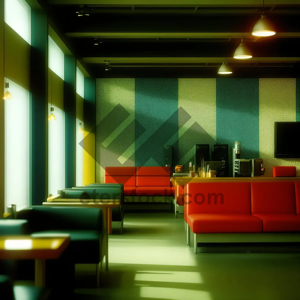 Picture of Modern Classroom Interior with Stylish Furniture