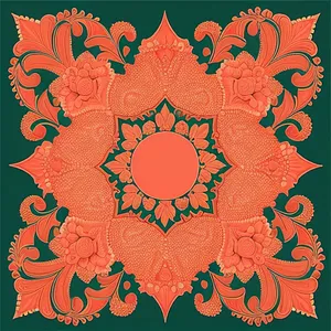 Floral Art: Vintage Arabesque Wallpaper Design