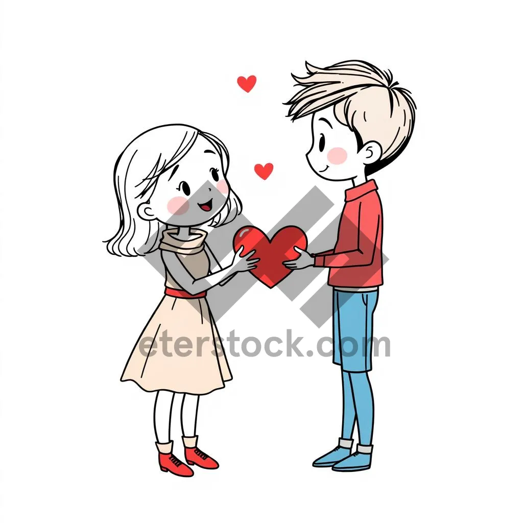 Picture of Cute cartoon housewife clip art drawing