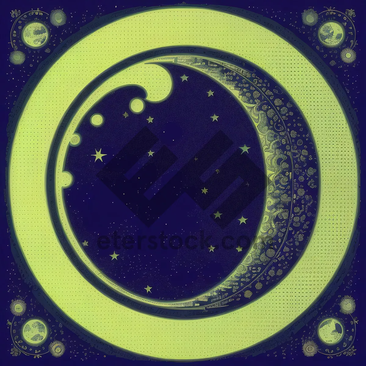 Picture of Moonlight on Water: Graphic Circle Design Pattern