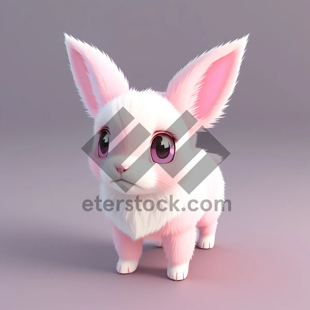 Picture of Fluffy Bunny with Adorable Ears - Cute Pet Image