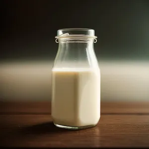 Fresh and Healthy Milk in Glass Bottle