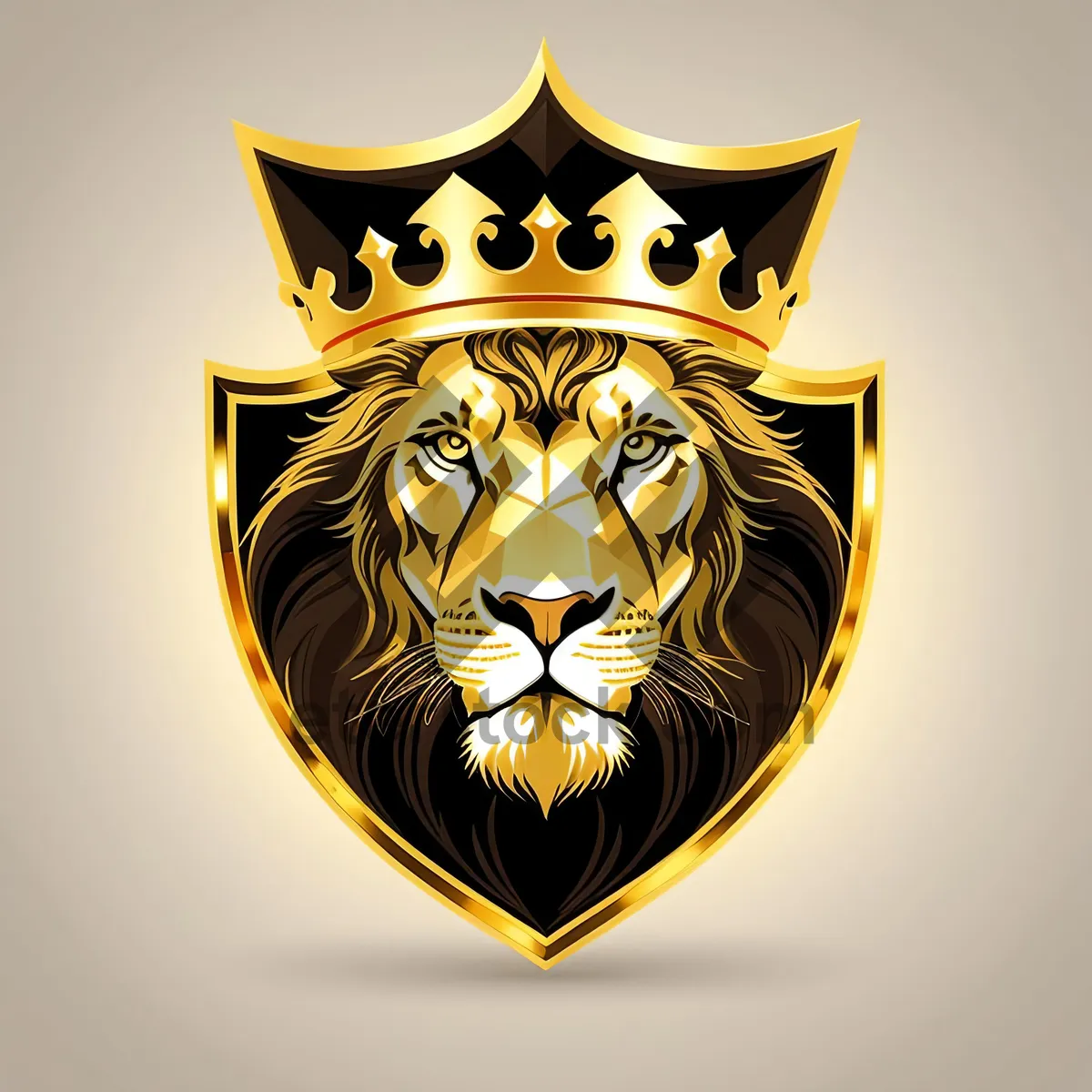 Picture of Golden Heraldic Symbol of Artistic Iconic Design