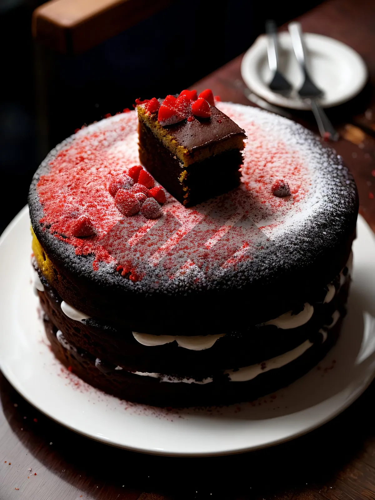 Picture of Decadent Chocolate Cake with Creamy Icing