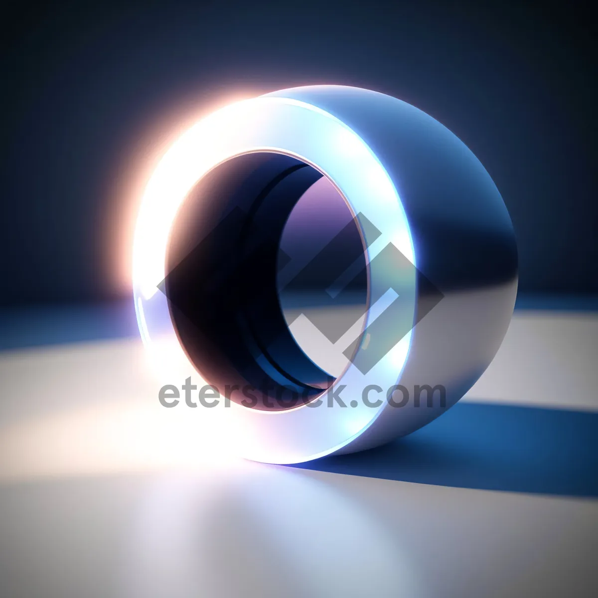 Picture of Black Glass Button - Round 3D Icon