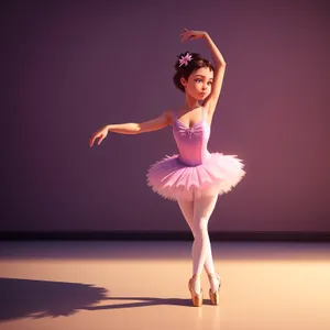 Elegant ballet dancer captivating in graceful pose.