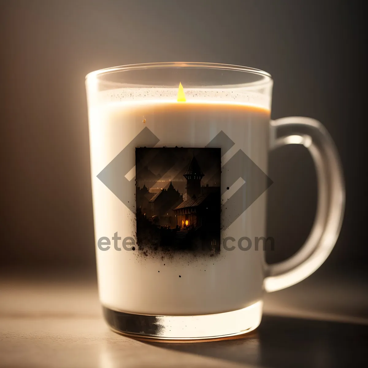 Picture of Hot Coffee Mug with Frothy Caffeine