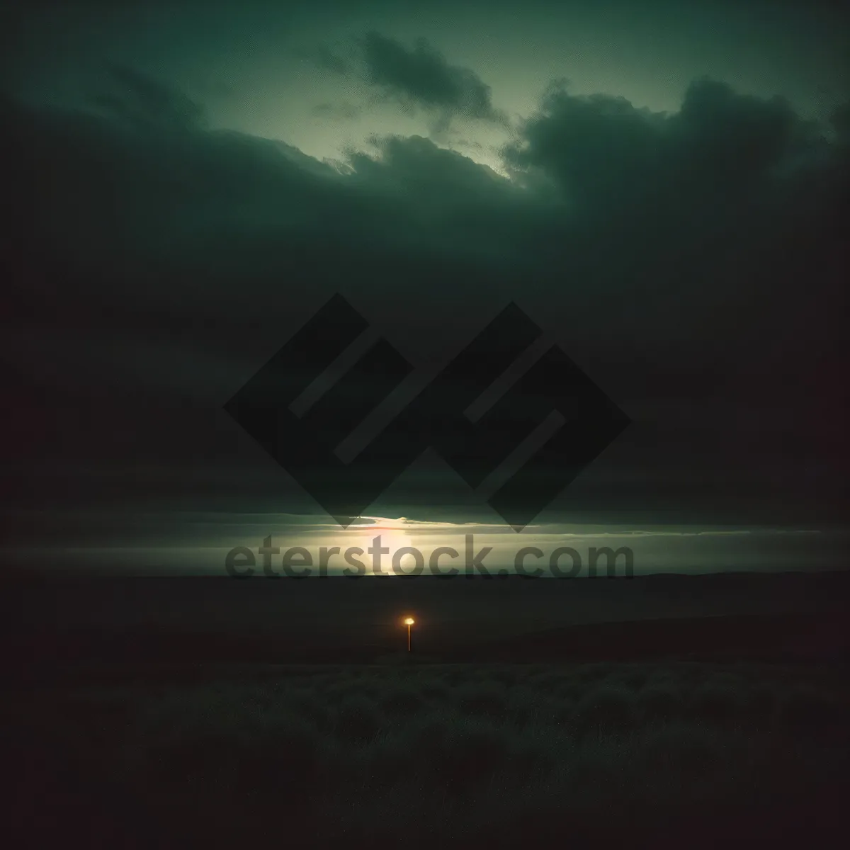 Picture of Sunset Horizon over Ocean's Reflective Waters