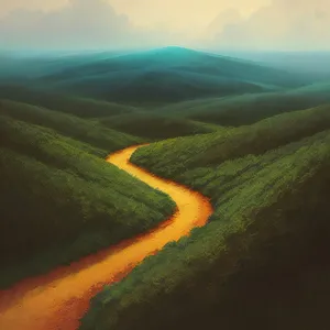 Serene Countryside Horizon with Rolling Hills
