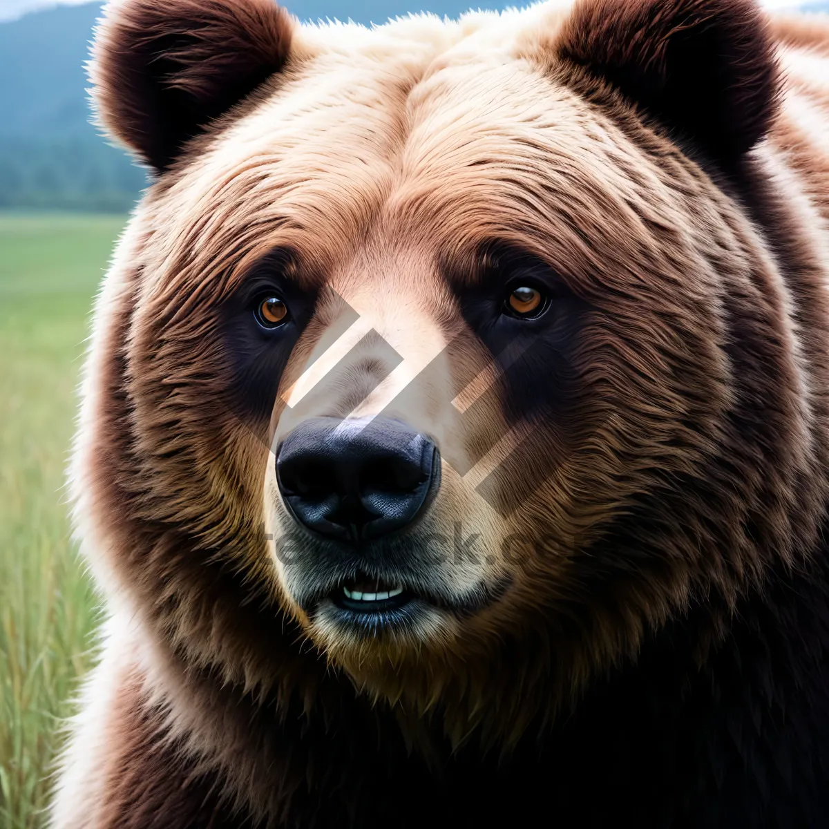 Picture of Cute Brown Bear in Wildlife