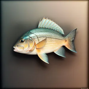 Colorful Goldfish Swimming in Tropical Aquarium