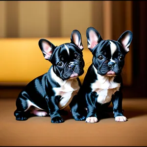 Adorable Bulldog Portrait: Purebred Canine Pet