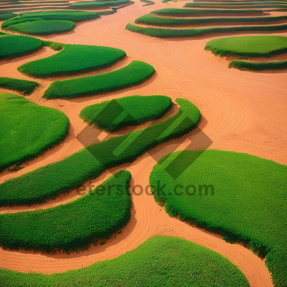 Picture of Summer Cotton Maze Amidst Green Grass