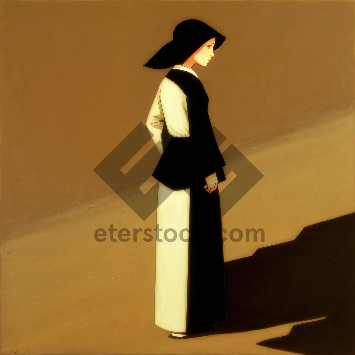 Picture of Smiling Business Graduate in Academic Gown and Cap