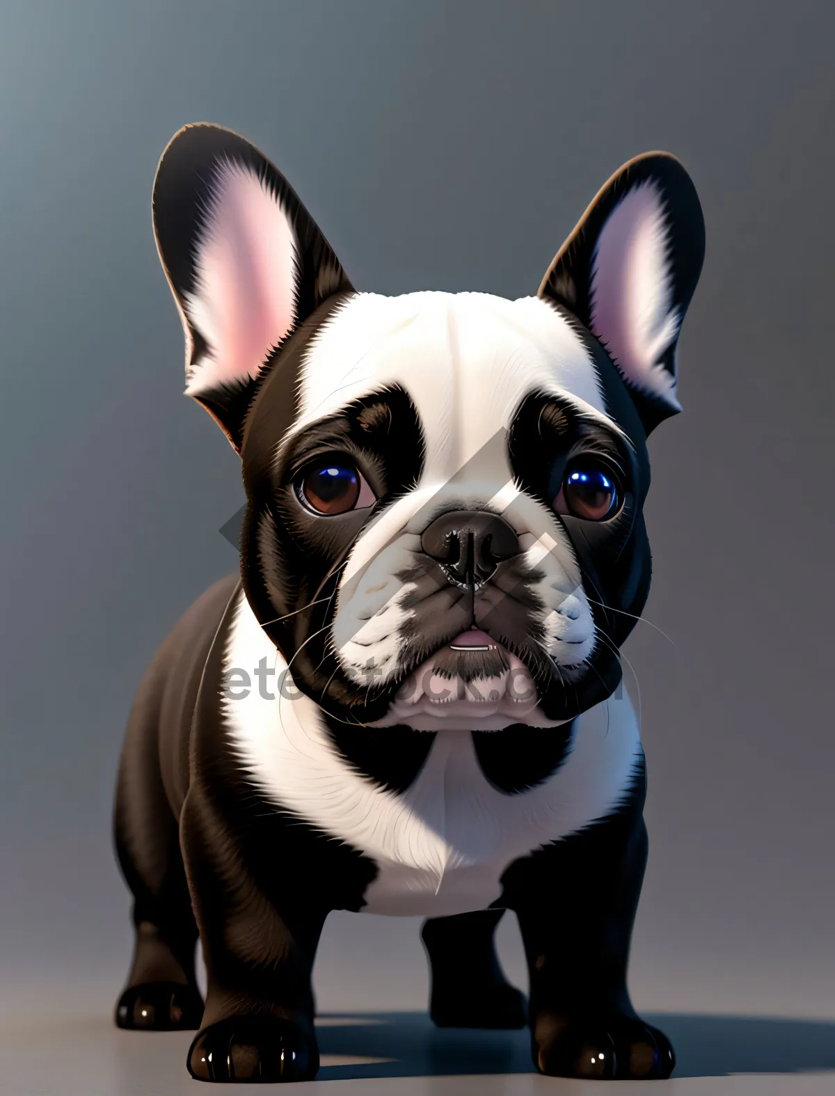 Picture of Adorable Bulldog Puppy - Perfect Portrait of a Purebred Canine