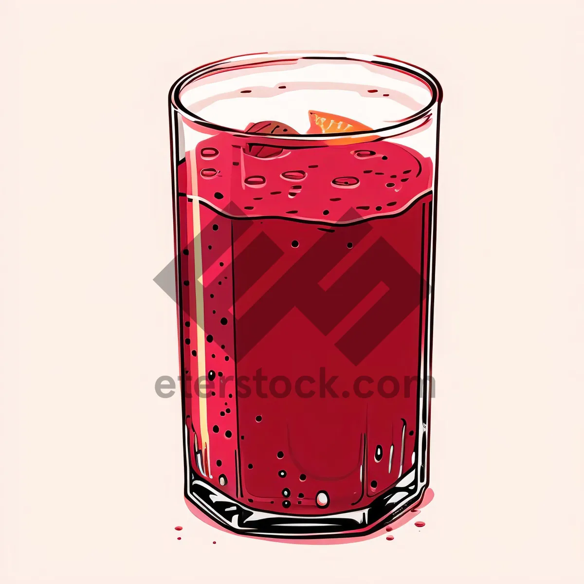 Picture of Refreshing Vodka Cocktail in Transparent Glass Jar