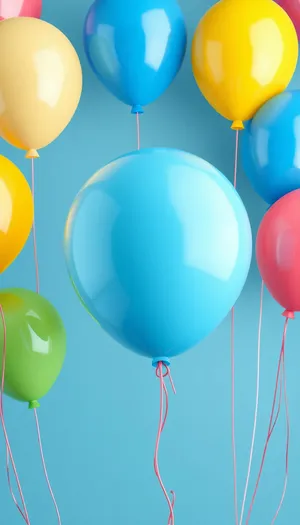 Colorful party balloons icon set - bright and shiny