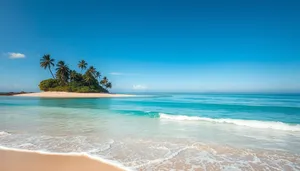 Tropical paradise beach with crystal clear turquoise waters