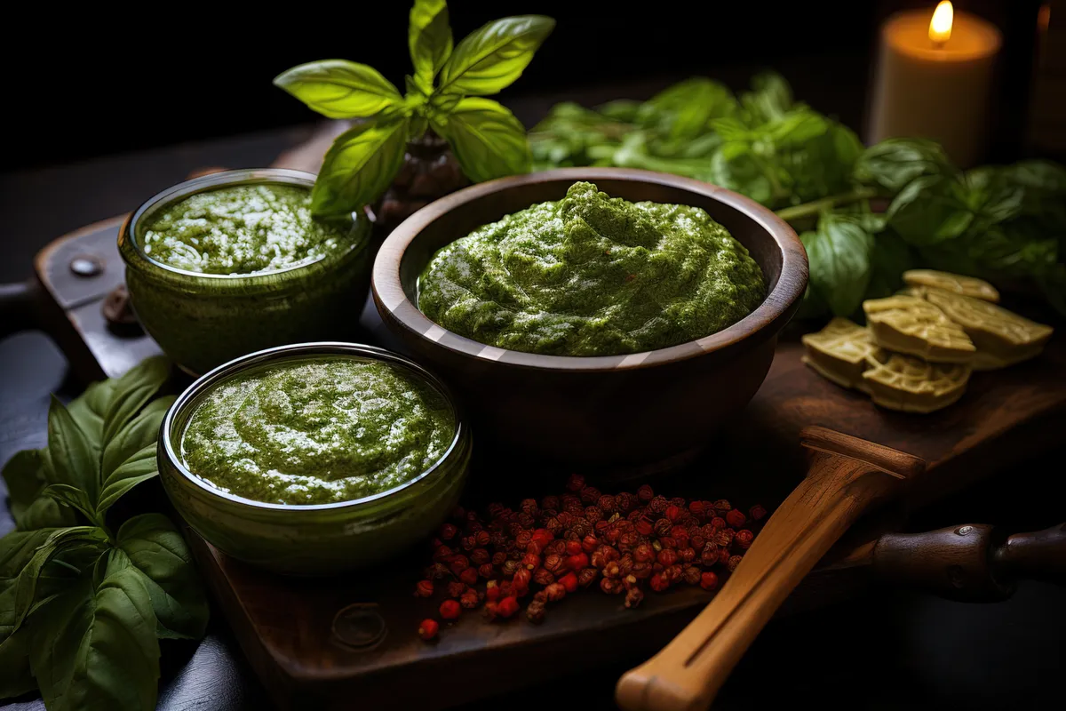 Picture of Healthy Vegetable Bowl with Fresh Basil and Parsley