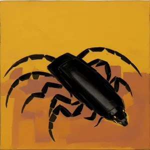 Black Long-Horned Beetle - Insect Arthropod