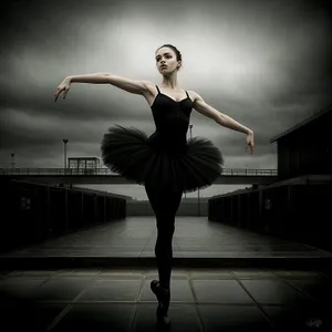 Graceful ballerina performing elegant dance moves.